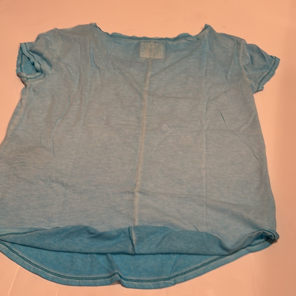 NWT Abercrombie & Fitch Light Blue Graphic Tee M Soft thin swim up pub - Picture 6 of 9
